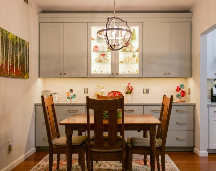 white dining room